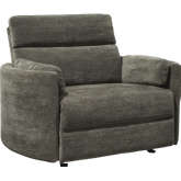 Radius Xl Extra Wide Power Glider Recliner in Krypton Brown Fabric