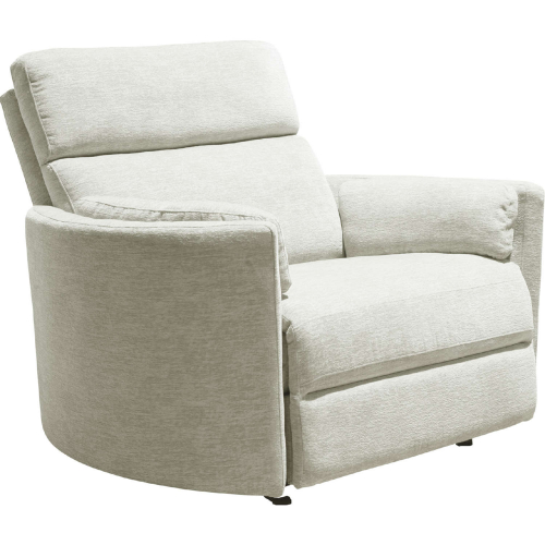 Radius Xl Extra Wide Power Glider Recliner in Mineral Light Grey Fabric