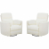 Radius Power Swivel Glider Recliner in Revel Oyster White Fabric (Set of 2)