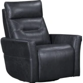 Remmington Power Swivel Glider Recliner in Vintage Slate Grey Top Grain Leather