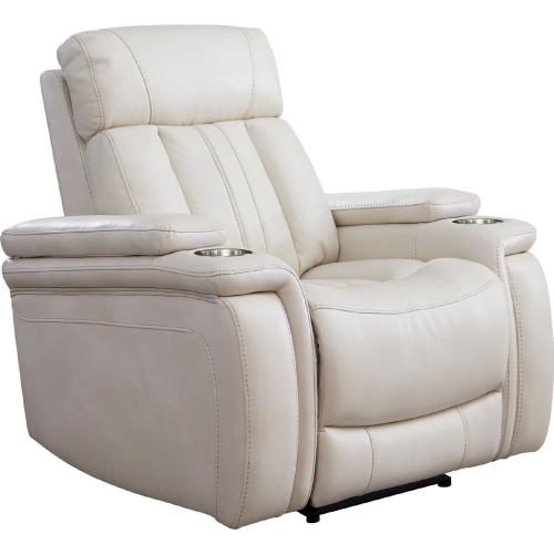 Royce Power Recliner in Fantom Ivory Leatherette
