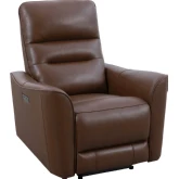 Taylor Power Zero Gravity Recliner in Brazilian Cocoa Brown Top Grain Leather