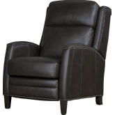 Vermont Manual Pushback Recliner in Slate Gray Top Grain Leather