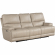 Whitman Power Cordless Reclining Sofa & Recliner Set in Linen Beige Top Grain Leather