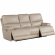 Whitman Power Cordless Reclining Sofa & Recliner Set in Linen Beige Top Grain Leather