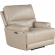 Whitman Power Cordless Reclining Sofa & Recliner Set in Linen Beige Top Grain Leather