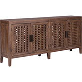 Crossings Portland 78" TV Stand Console in Timber Finish Mango Wood