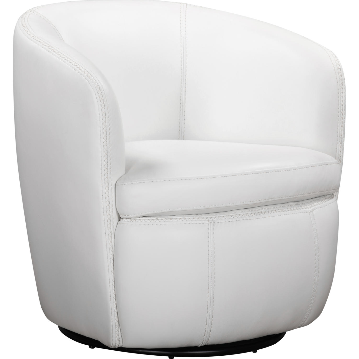 Parker Living Barolo - Snow 100% Italian Leather Swivel Club Chair, image size:1500x1500