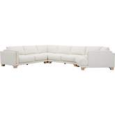 Escape Mirage Mist 4 Piece Sectional Sofa in Neutral Mist Fabric