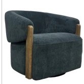 Finley Island Teal Swivel Accent Chair