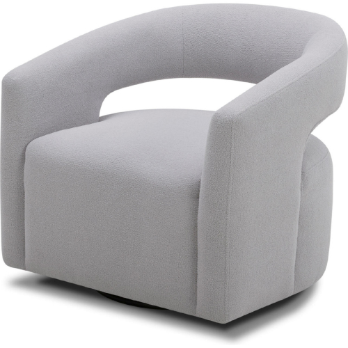 Orbit Open Back Accent Chair in Dove Grey Fabric