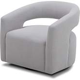 Orbit Open Back Accent Chair in Dove Grey Fabric