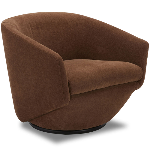 The Twist Accent Swivel Chair in Rust Fabric