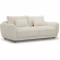 Utopia Sofa with Lumbar Pillow in Ivory Fabric