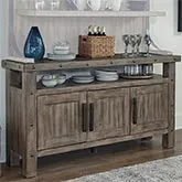 Lodge Dining 66" Buffet Server in Siltstone Finish Wood