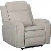 Armstrong Power Recliner w/ Heat, Massage & Auto Glide in Buffy Cream Leatherette