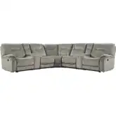 Cooper 7 Piece Modular Manual Reclining Sectional Sofa in Shadow Beige Fabric