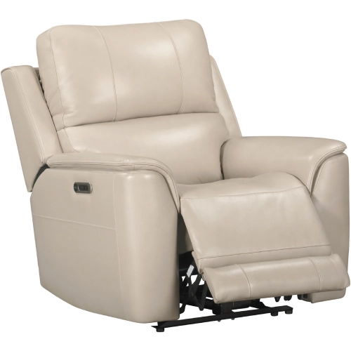 Easton Zero Gravity Power Recliner in Quartz Cream Top Grain Leather