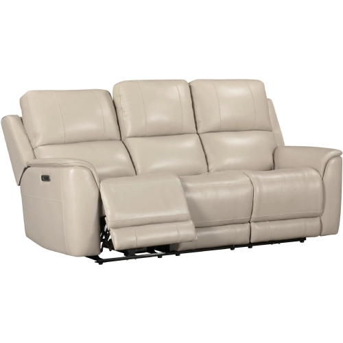 Easton Zero Gravity Power Reclining Sofa in Quartz Cream Top Grain Leather