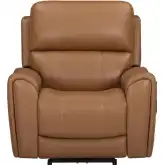 Hancock Zero Gravity Power Recliner in Apple Cider Brown Leatherette
