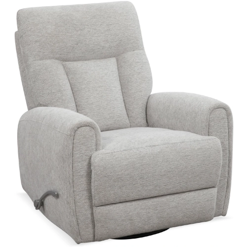 Natalia Manual Swivel Glider Recliner in Thunderstorm Gray Fabric