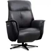 Tripp Power Swivel Recliner in Cortana Blackberry Top Grain Leather