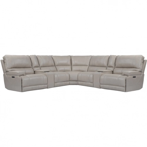 Whitman 7 Piece FreeMotion Power Cordless Reclining Sectional Sofa in Linen Leather