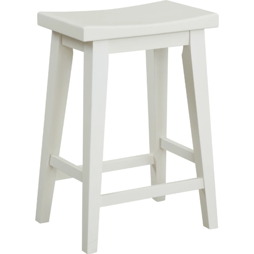 Americana Modern Counter Stool in Cotton White Wood