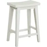 Americana Modern Counter Stool in Cotton White Wood