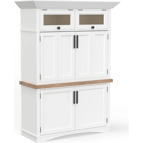 Americana Modern Workstation Cabinet in Cotton White Wood