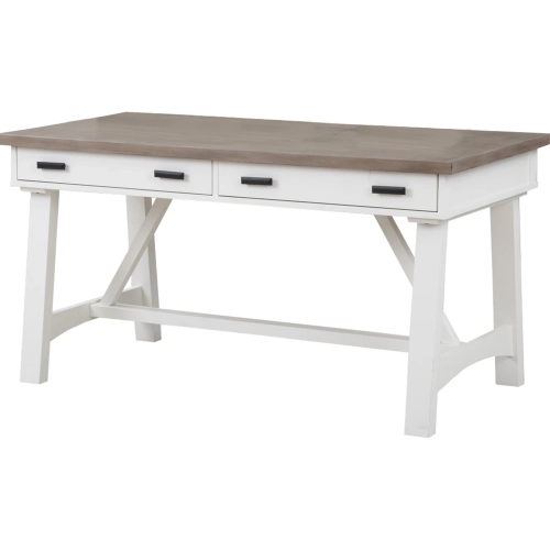 Americana Modern 60" Writing Desk in Cotton White Wood