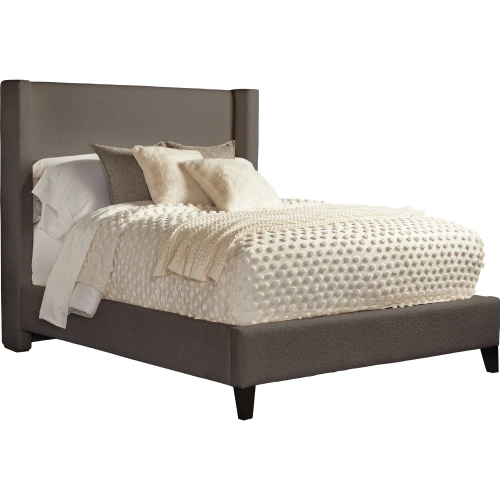 Angel Queen Bed in Himalaya Charcoal Grey Fabric