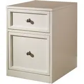 Boca Rolling File Cabinet in Cottage White Wood