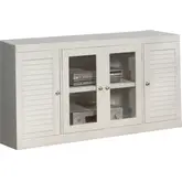 Boca 56" TV Stand Console in Cottage White Wood
