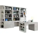 Catalina 10 Piece Home Office Suite in Cottage White Wood