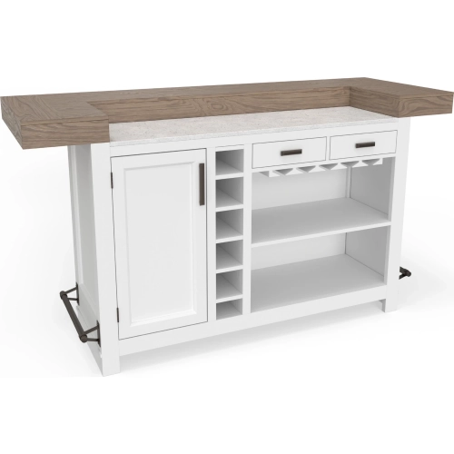 Americana Modern Bar in Cotton, Wood & Quartz