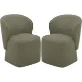 Bongo Dining Chair in Quartermaster Sage Green Fabric (Set of 2)