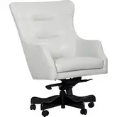 DC122 Office Chair in Alabaster Top Grain Leather & Match