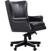 DC129 Office Chair in Cyclone Top Grain Leather & Match