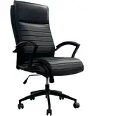 DC370 Office Chair in Black Top Grain Leather