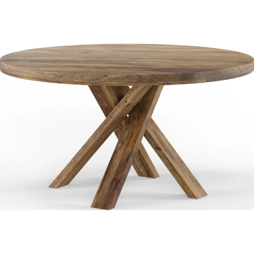 Downtown 60" Round Dining Table in Amber Mango Wood