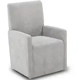Escape Caster Dining Chair in Neutral Beige Fabric