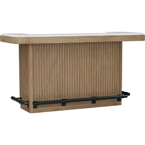Escape 78" Bar in Glazed Natural Oak & Stone