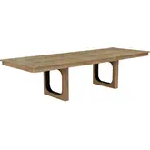 Escape 84" Extendable Dining Table in Glazed Natural Oak & Metal