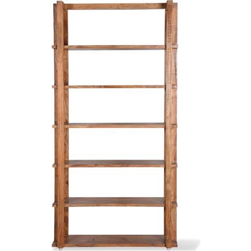 Crossings Downtown 6 Shelf Bookcase in Amber Solid Mango Wood