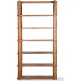 Crossings Downtown 6 Shelf Bookcase in Amber Solid Mango Wood