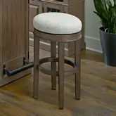 Sundance Swivel Bar Stool in Sandstone Wood & Neutral Fabric