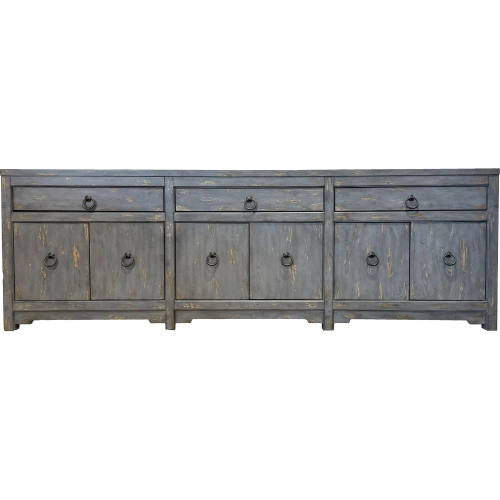 Edinburg 90" Console Table in Admiral Haze Blue Finish