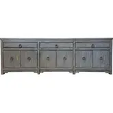 Edinburg 90" Console Table in Admiral Haze Blue Finish