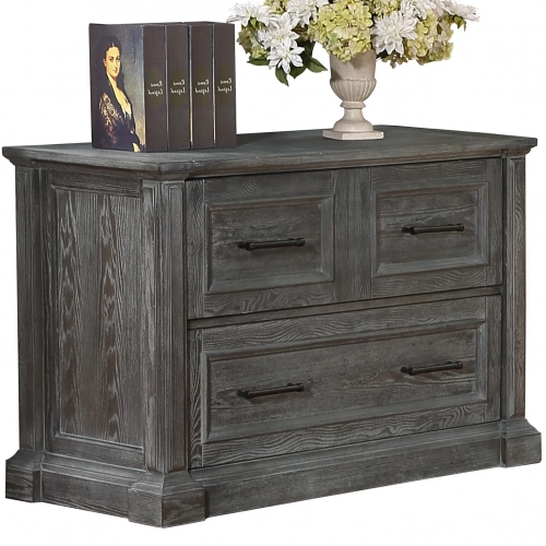 Gramercy Park Lateral File Cabinet in Vintage Burnished Smoke Grey